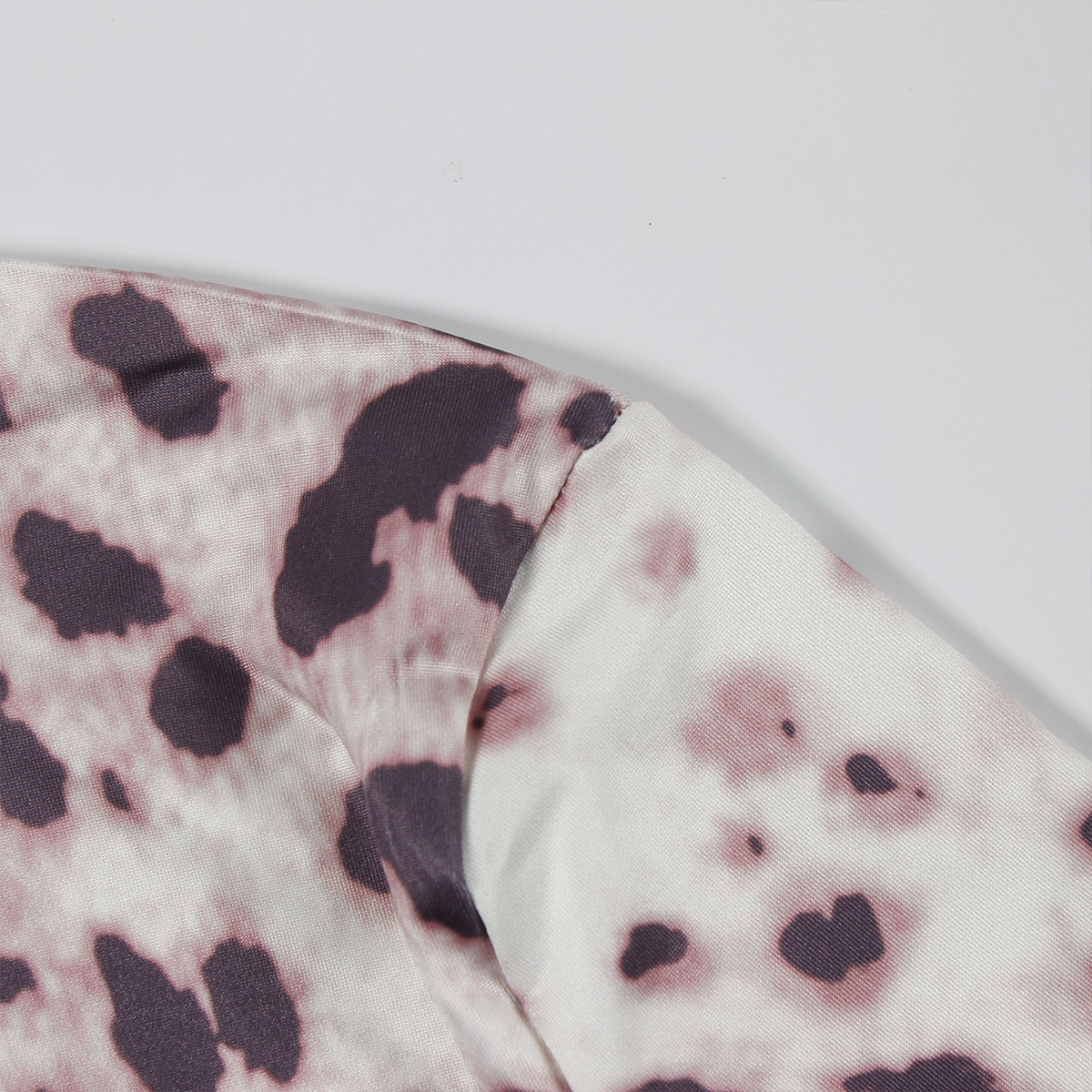 Spring Leopard Slim Sexy Fashion Long Sleeve Top Long Pants Two Piece Set