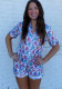 Summer Monkey Print Home Clothes Adult Women's Pajamas Set