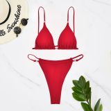 Two Pieces Swimsuit Women Solid Color Sexy Bikini