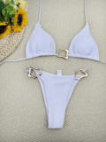 Sexy Lace-Up Two Pieces Bikini Set Women Swimsuit