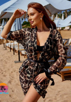 Summer Casual Loose Sexy Leopard Cover Up Summer Casual Loose Sexy Leopard Cover Up