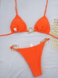 Sexy Lace-Up Two Pieces Bikini Set Women Swimsuit