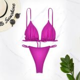 Two Pieces Swimsuit Women Solid Color Sexy Bikini