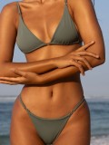 Two Pieces Swimsuit Women Solid Color Sexy Bikini