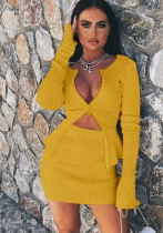 High Waist Knitting Ribbed Bodycon Solid Color Women Skirt High Waist Knitting Ribbed Bodycon Solid Color Women Skirt