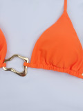 Sexy Lace-Up Two Pieces Bikini Set Women Swimsuit