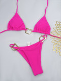 Sexy Lace-Up Two Pieces Bikini Set Women Swimsuit