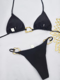 Sexy Lace-Up Two Pieces Bikini Set Women Swimsuit