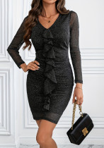 Women's Sexy Elegant High Stretch See-Through Bodycon Dress