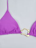 Sexy Lace-Up Two Pieces Bikini Set Women Swimsuit
