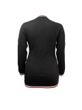 Women's Plus Size Slim V Neck Solid Color Long Sleeve Bodycon Dress