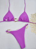 Sexy Lace-Up Two Pieces Bikini Set Women Swimsuit