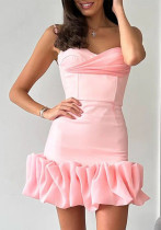 Women Summer Sexy Pleated Strap Dress Women Summer Sexy Pleated Strap Dress