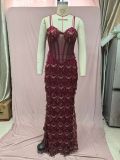 Women Sequin Party Suspender Bodycon Dress