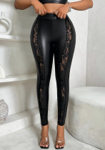 Women Lace Patchwork Pants
