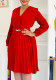 Women Spring V-Neck Pleated African Dress