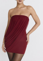 Women's Autumn Winter Strapless Mesh Patchwork Bodycon Dress Women's Autumn Winter Strapless Mesh Patchwork Bodycon Dress