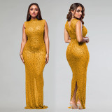 Women Beaded Sexy Bodycon Dress