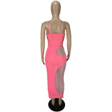 Fashion Sexy Patchwork Strap Long Dress Women's Clothing