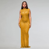 Women Beaded Sexy Bodycon Dress