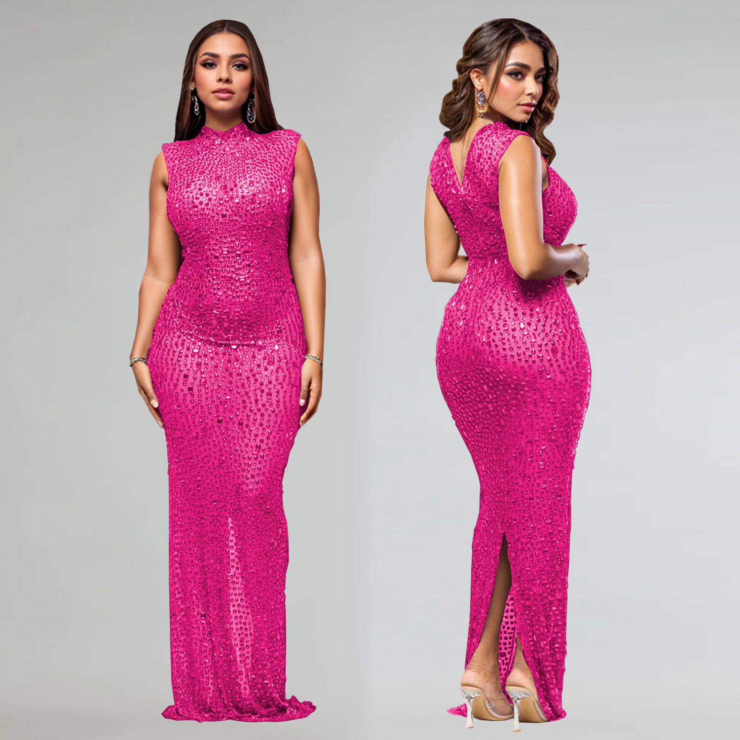 Women Beaded Sexy Bodycon Dress