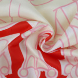 Women Casual Print Ribbed Jacket
