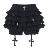 Women spring sexy cross pendant skirt pants