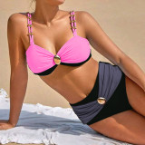 Women Bikini Solid Sexy Swimwear Three-Piece