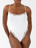 Sexy Lace Strap One-Piece Skinny Sports Casual Bodysuit