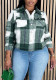 Women's Fashion Casual Plaid Shirt Coat