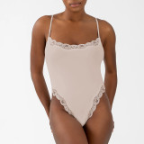 Sexy Lace Strap One-Piece Skinny Sports Casual Bodysuit