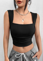 Women's Slim Fit Short Sexy Solid Color Vest Crop Strap Top Women's Slim Fit Short Sexy Solid Color Vest Crop Strap Top