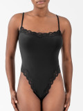 Sexy Lace Strap One-Piece Skinny Sports Casual Bodysuit