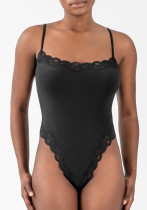 Sexy Lace Strap One-Piece Skinny Sports Casual Bodysuit