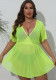 Plus Size Women's See-Through Mesh Deep V Neck Slim Waist Irregular Beach Cover-Up