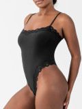 Sexy Lace Strap One-Piece Skinny Sports Casual Bodysuit