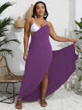 Plus Size Women's Shawl One-Piece Irregular Beach Multi-Wear Strap Cross Dress