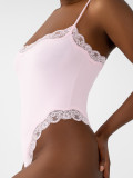 Sexy Lace Strap One-Piece Skinny Sports Casual Bodysuit