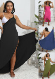 Plus Size Women's Shawl One-Piece Irregular Beach Multi-Wear Strap Cross Dress