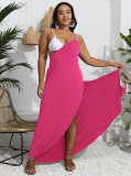 Plus Size Women's Shawl One-Piece Irregular Beach Multi-Wear Strap Cross Dress