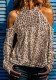 Women Leopard Sequin Off-Shoulder Long-Sleeved Top