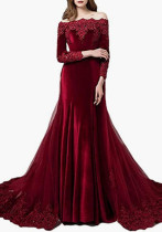 Sexy Off Shoulder Slim Waist Fishtail Satin Prom Evening Dress(Processing time need 3-6 days) Sexy Off Shoulder Slim Waist Fishtail Satin Prom Evening Dress(Processing time need 3-6 days)