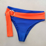 Women Patchwork Contrast Color Sexy Bikini Swimsuit