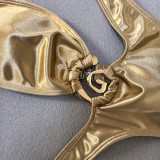 Satin Sexy One-Piece Bikini Swimsuit