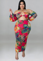 Plus Size Women summer suspender sexy strapless Cut Out Sexy dress