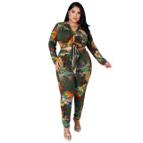 Women Print Top and Pant Two-piece Set
