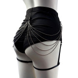 Sexy Women Chain High Waist Sports Shorts