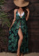 Women retro Halter Neck printed bohemian chiffon Holidays beach dress