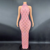 Plus Size Women rhinestone dress
