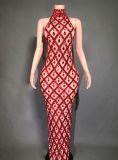 Plus Size Women rhinestone dress